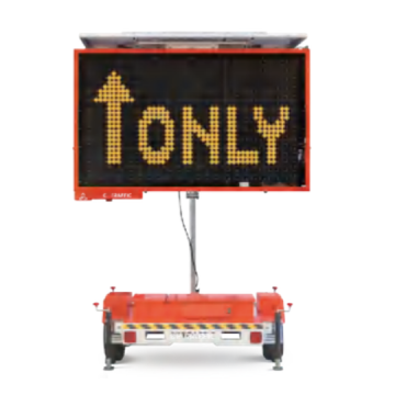 Medium OPTRAFFIC Solar Powered Full Matrix Sign Trailer